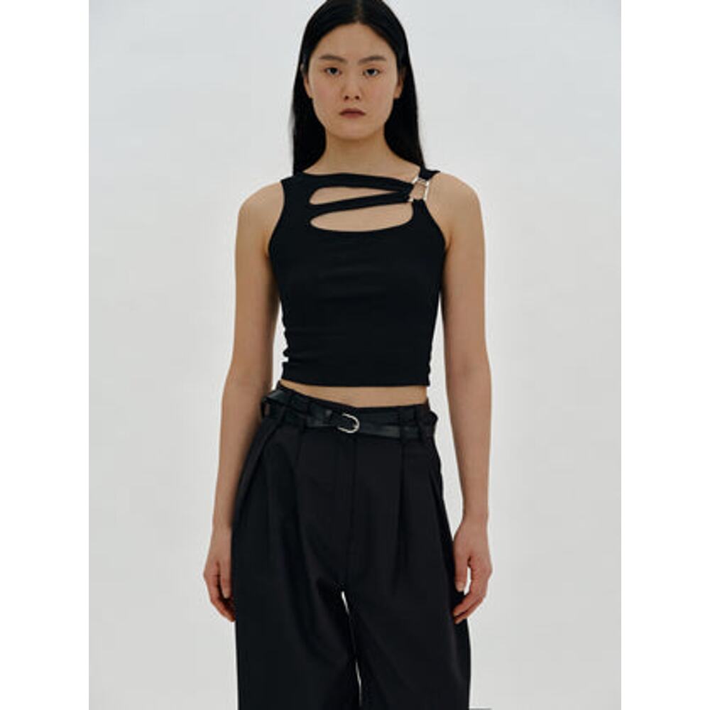 Source Unknown Interlock Cut-Out Tank - S/M - Bla… - image 1